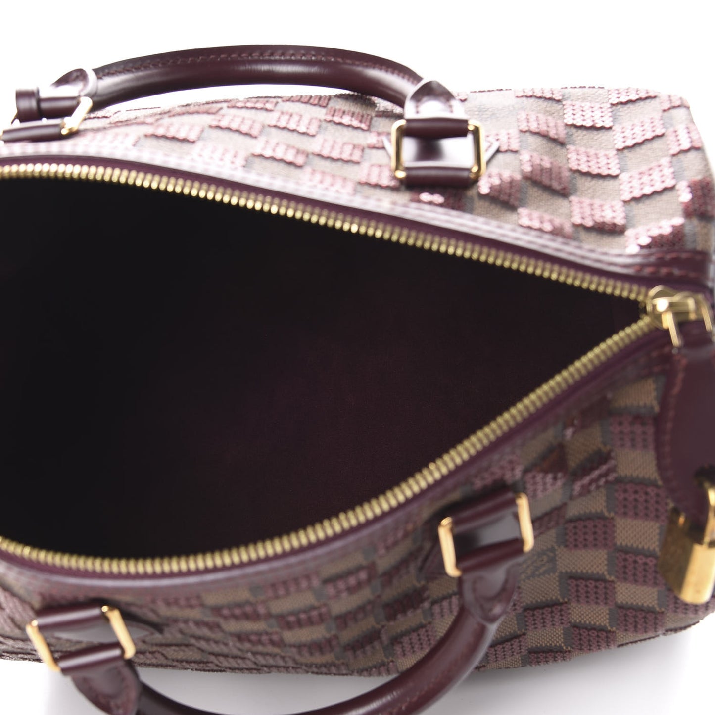 Damier Paillettes Speedy 30 Rouge