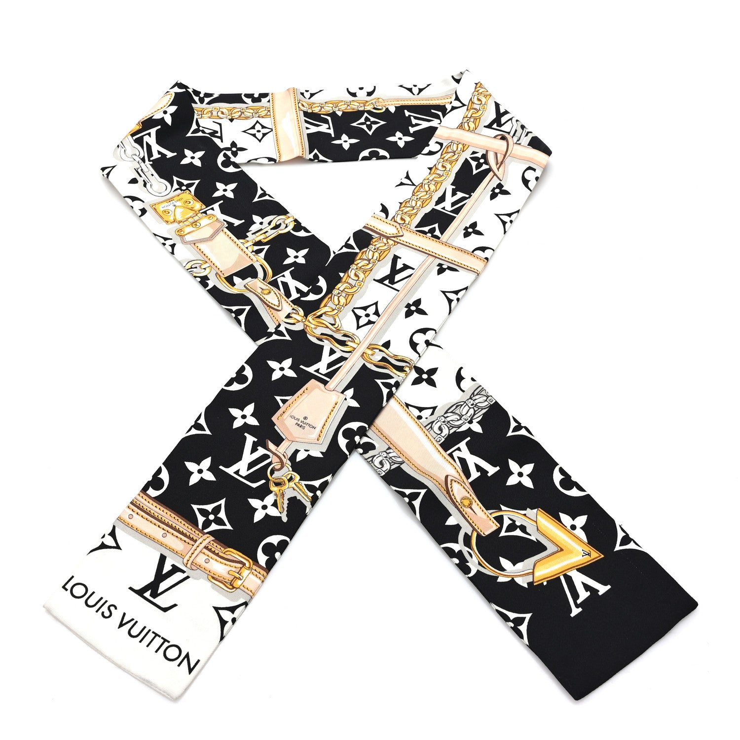 Louis Vuitton Silk Monogram Confidential Bandeau Black 1 of 3