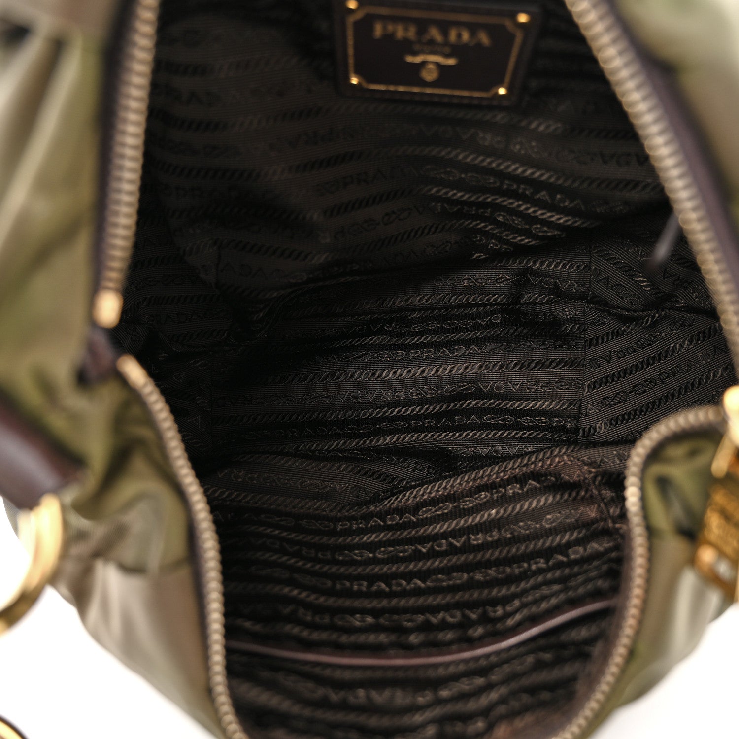 Prada Tessuto Nylon Vitello Daino Hobo Bruciato 5 of 11