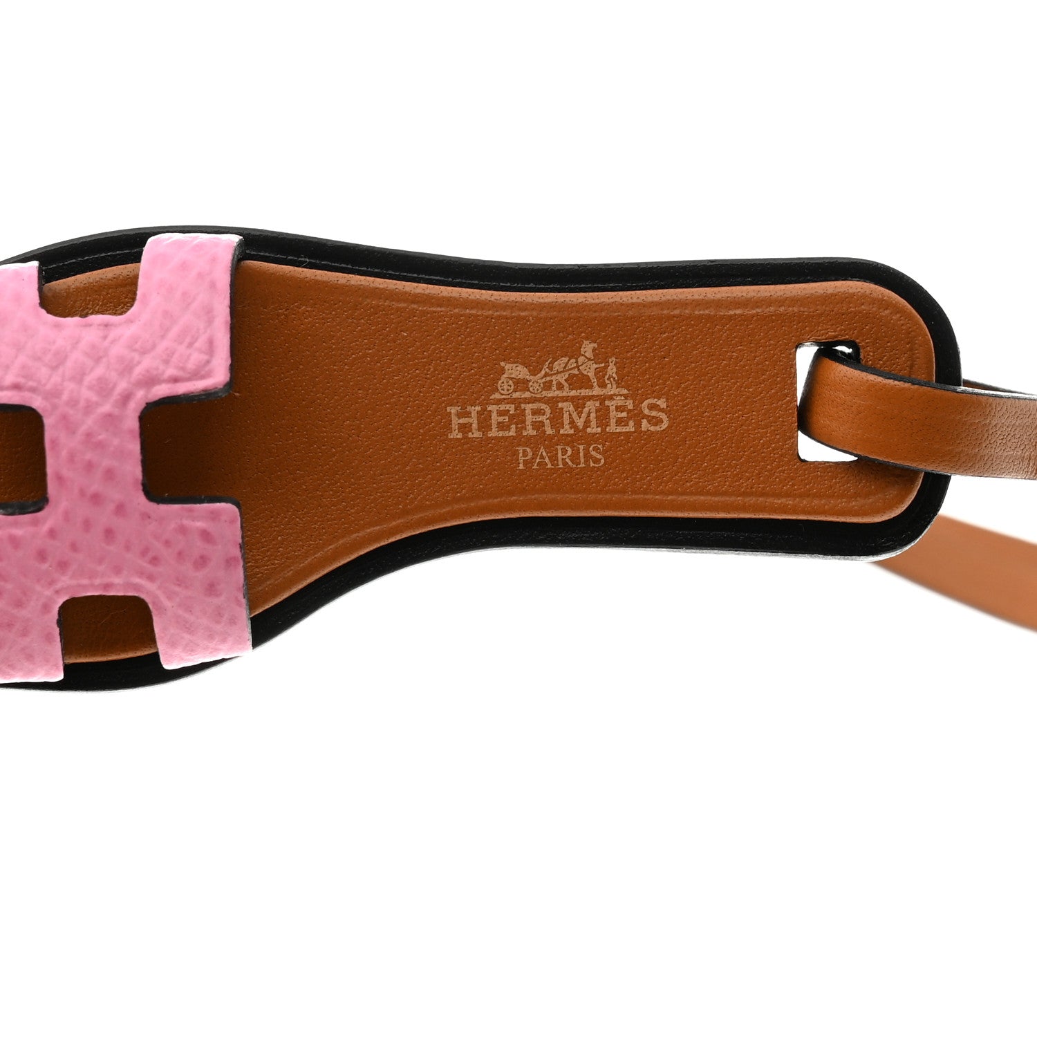 Hermes Epsom Butler Calfskin Hunter Oran Nano Bag Charm Rose Confetti Sable 3 of 5