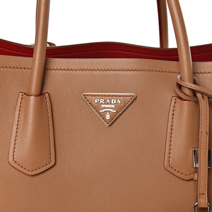 Prada City Calfskin Large Double Bag Caramel Fuoco 14 of 14