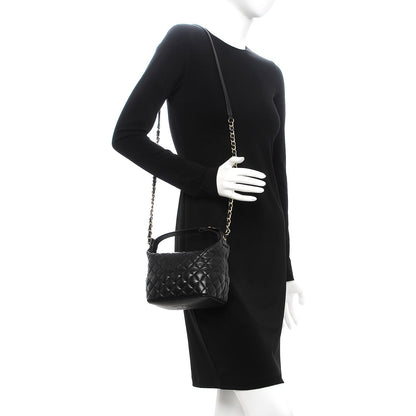 Chanel Lambskin Quilted Hobo Black 2 of 11