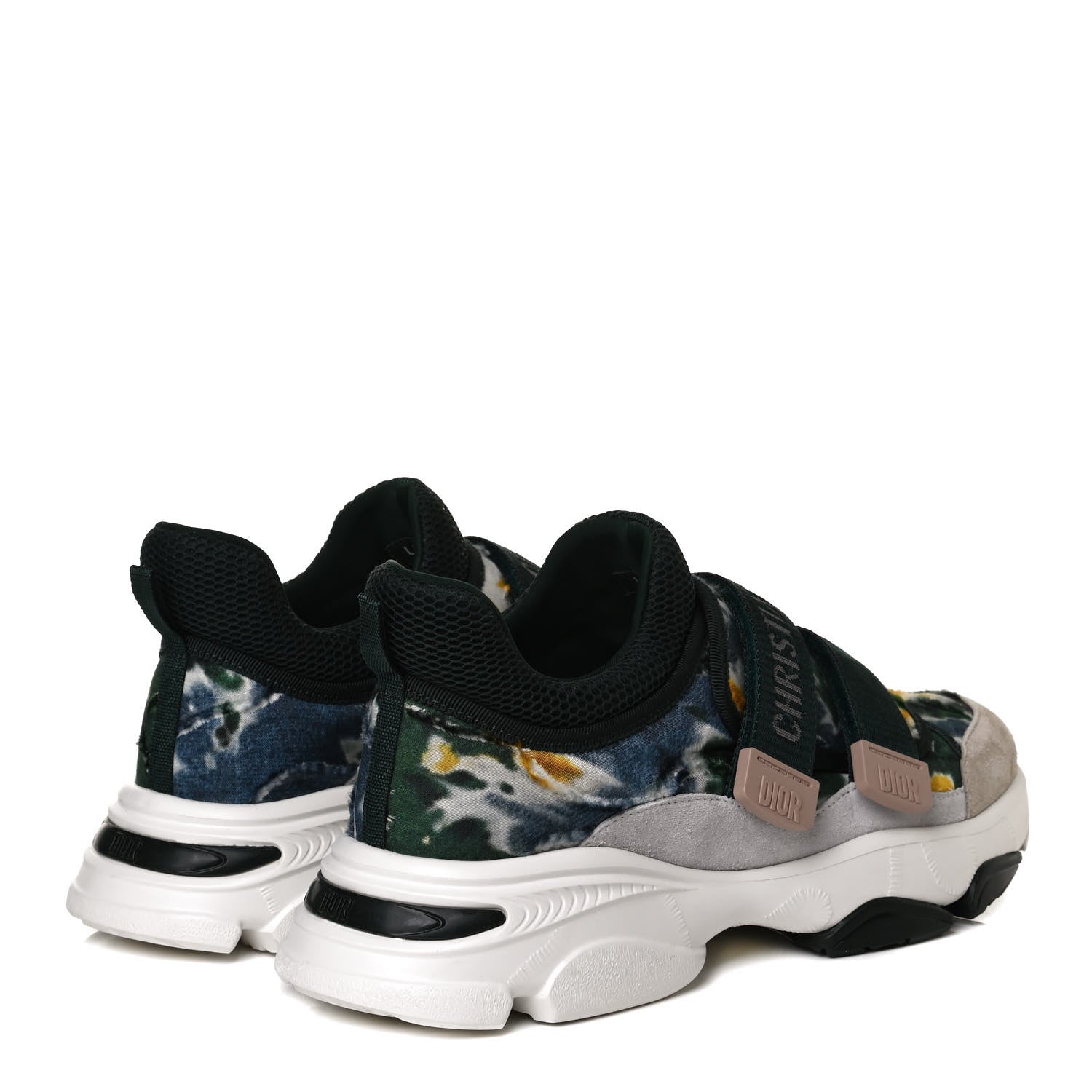 Christian Dior Technical Fabric Camouflage Tie and Dior Womens D-Wander Sneakers 38 Cypress Green 4 of 12