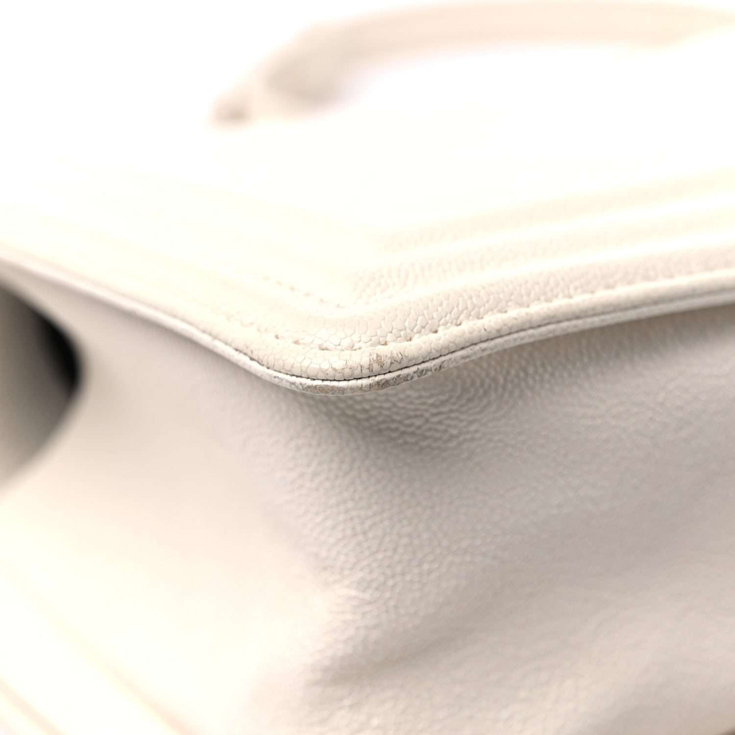 Chanel Caviar Quilted Medium Boy Flap White 10 of 15