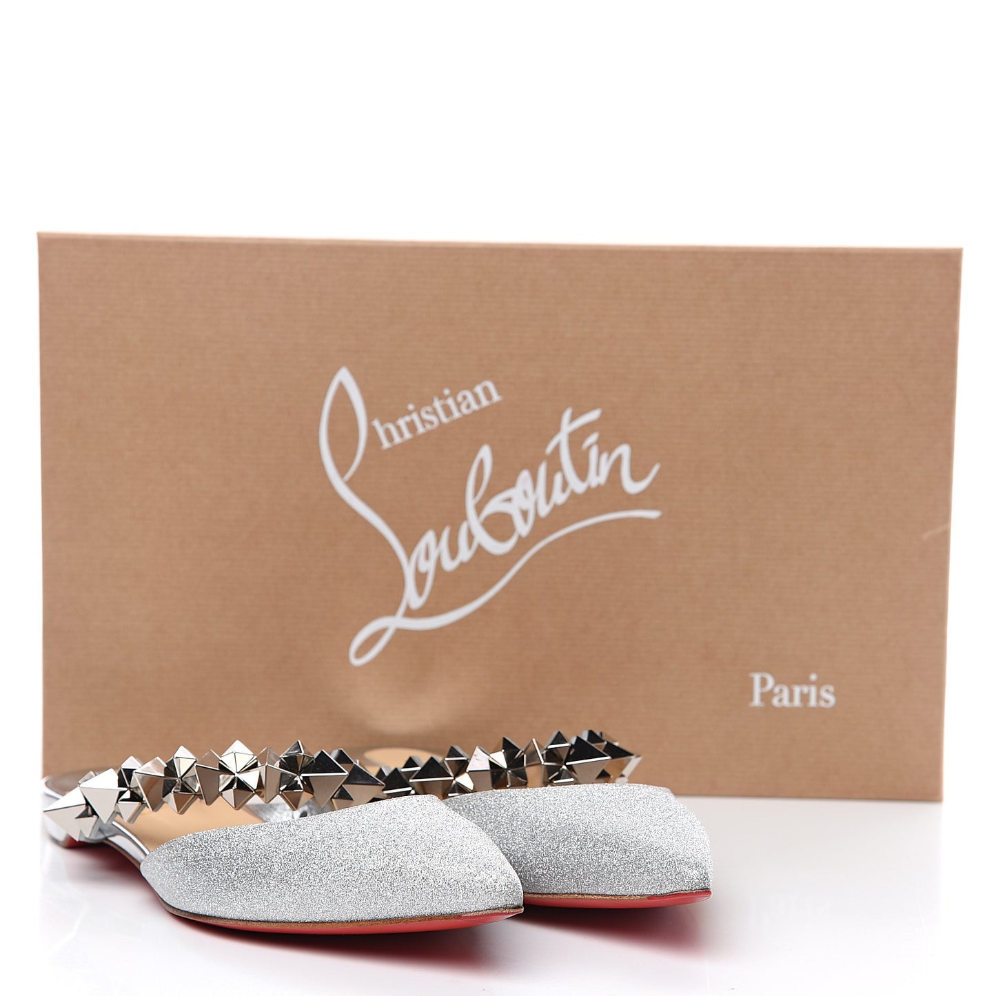 Mini Glitter Planet Choc Flat Mules 37.5 Silver