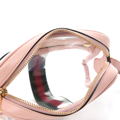 Gucci Vinyl Web Mini Ophidia Transparent Shoulder Bag Perfect Pink 5 of 9