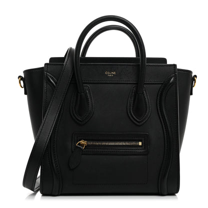 Celine Smooth Calfskin Nano Luggage Black 1 of 10