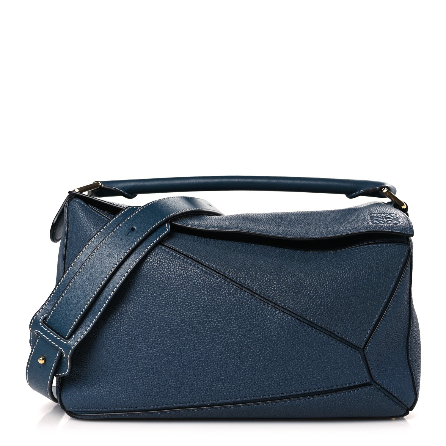 Loewe Calfskin Medium Puzzle Bag Marine 1 of 9