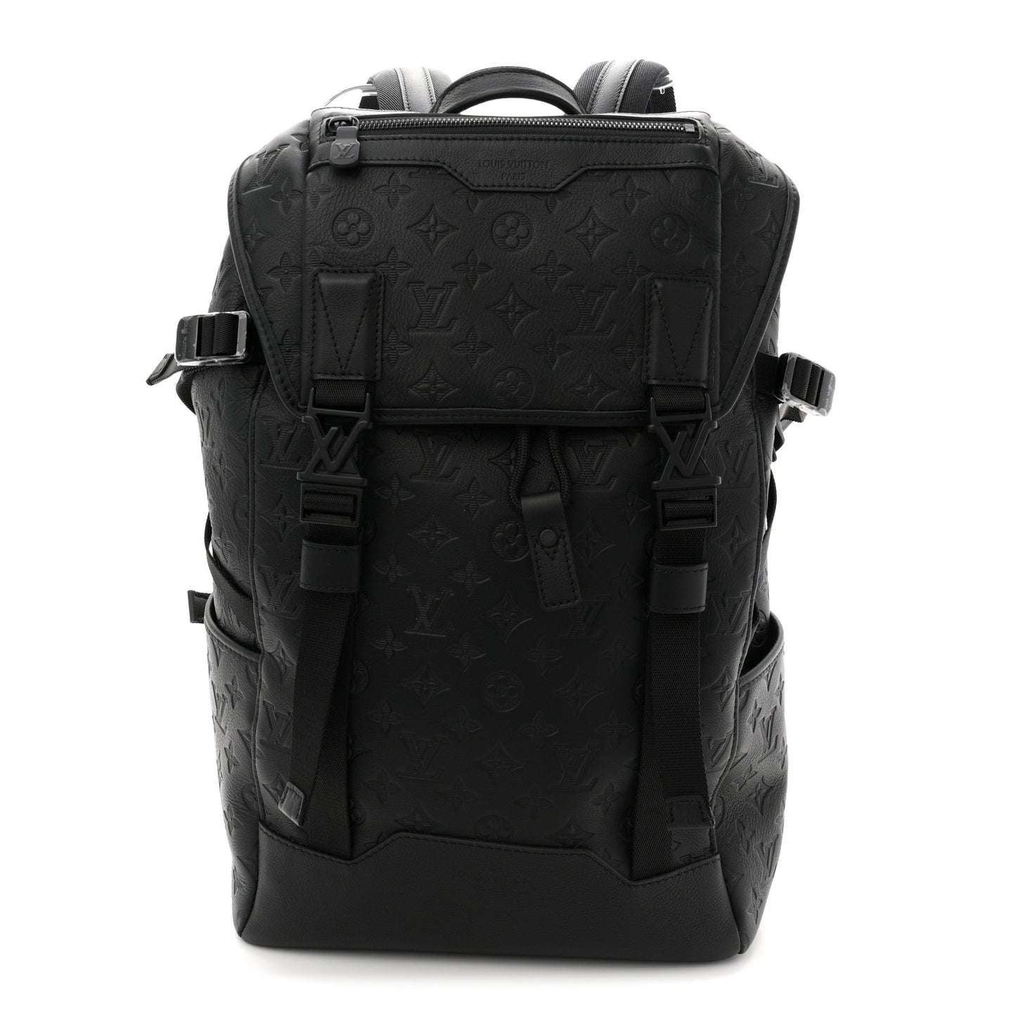 Calfskin Monogram Shadow Getaway Backpack Black