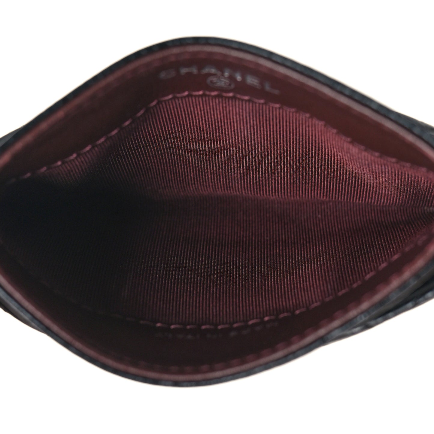 Caviar Quilted Card Holder Black