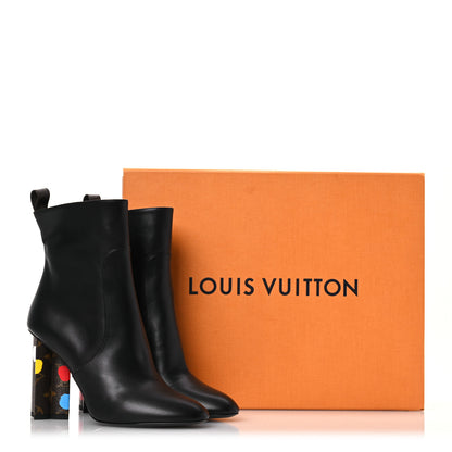Louis Vuitton LV X YK Calfskin Monogram Silhouette Ankle Boots 38 Black 16 of 16