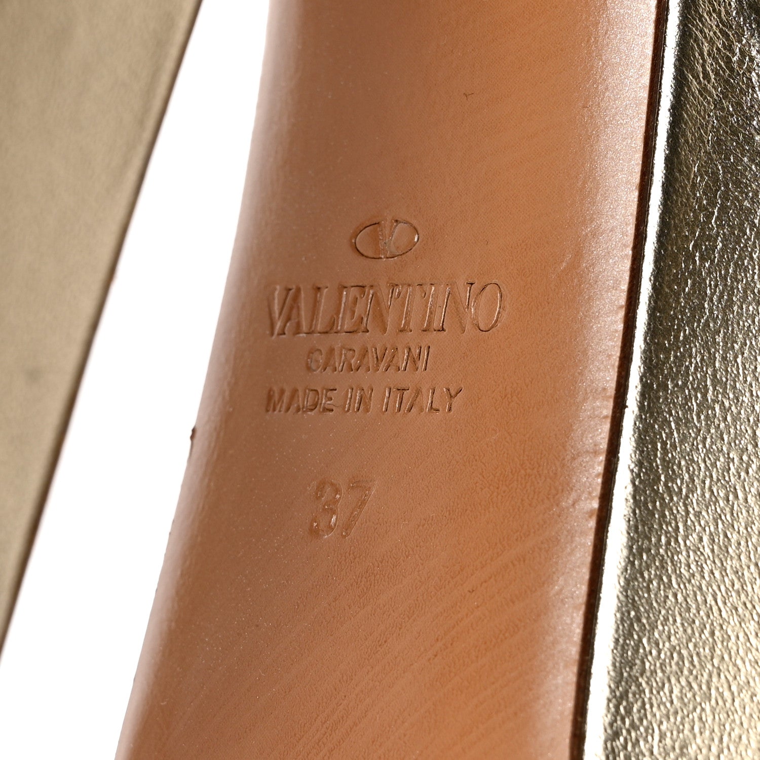 Valentino Garavani Metallic Nappa Rockstud 155 Platform Sandals 37 Platino 8 of 9