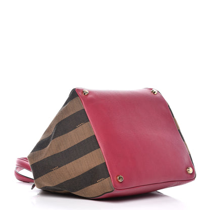 Fendi Pequin Vitello Magnetic Top Satchel Tobacco Amarena 4 of 19