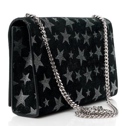 Saint Laurent SAINT LAURENT Suede Star Medium Monogram Kate Satchel Black 3 of 12