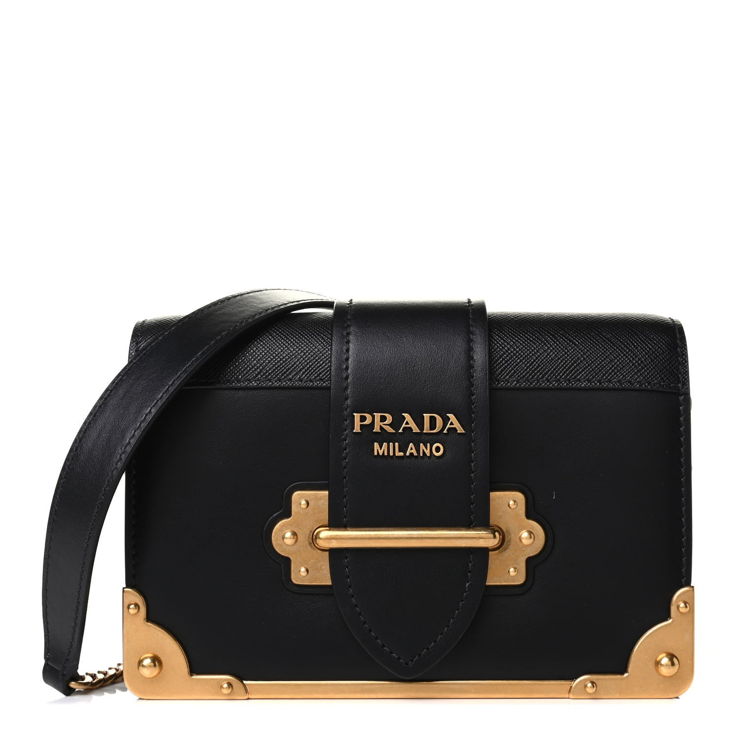 Prada City Calf Saffiano Cahier Bag Black 1 of 6