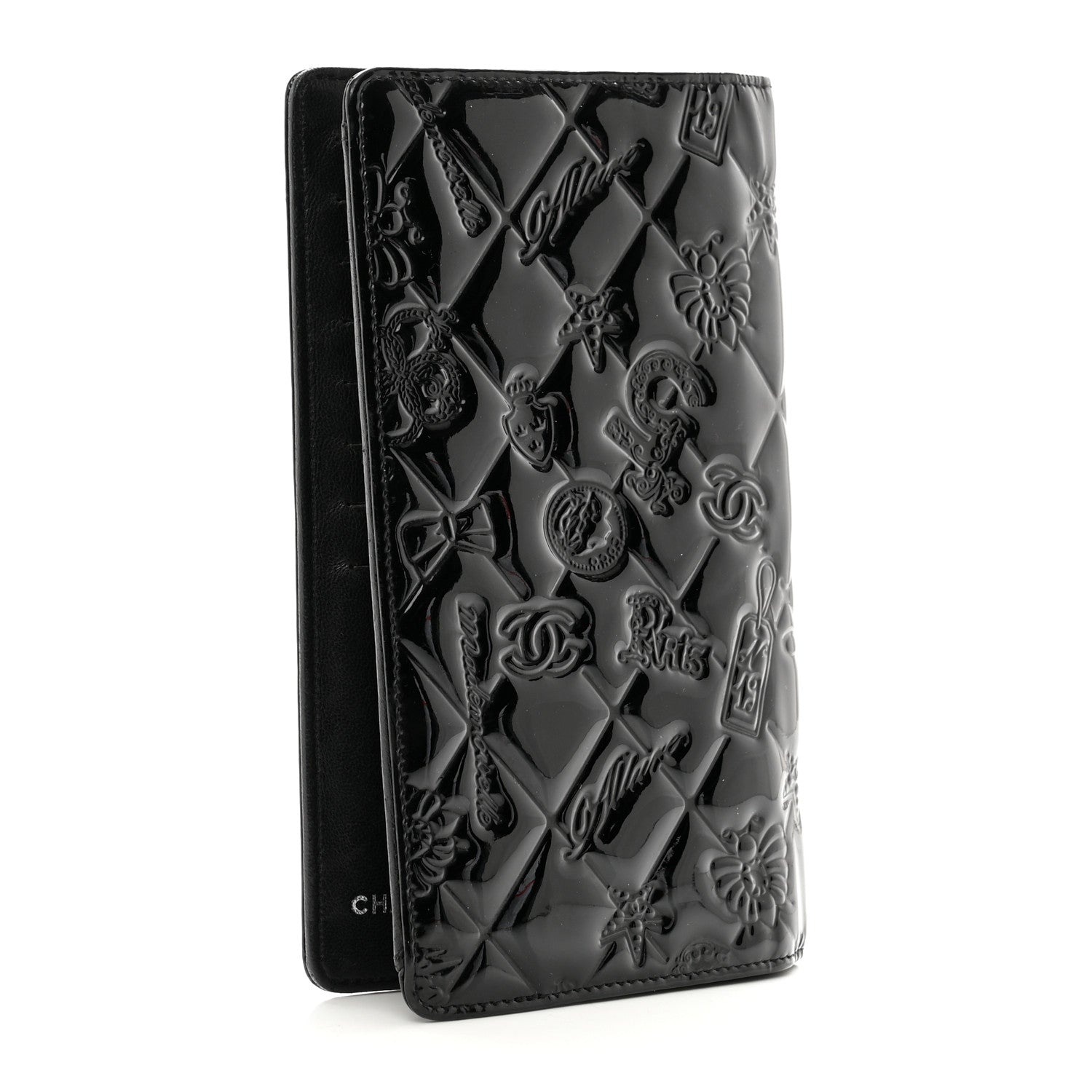 Chanel Patent Calfskin Lucky Symbols Yen Wallet Black 3 of 8