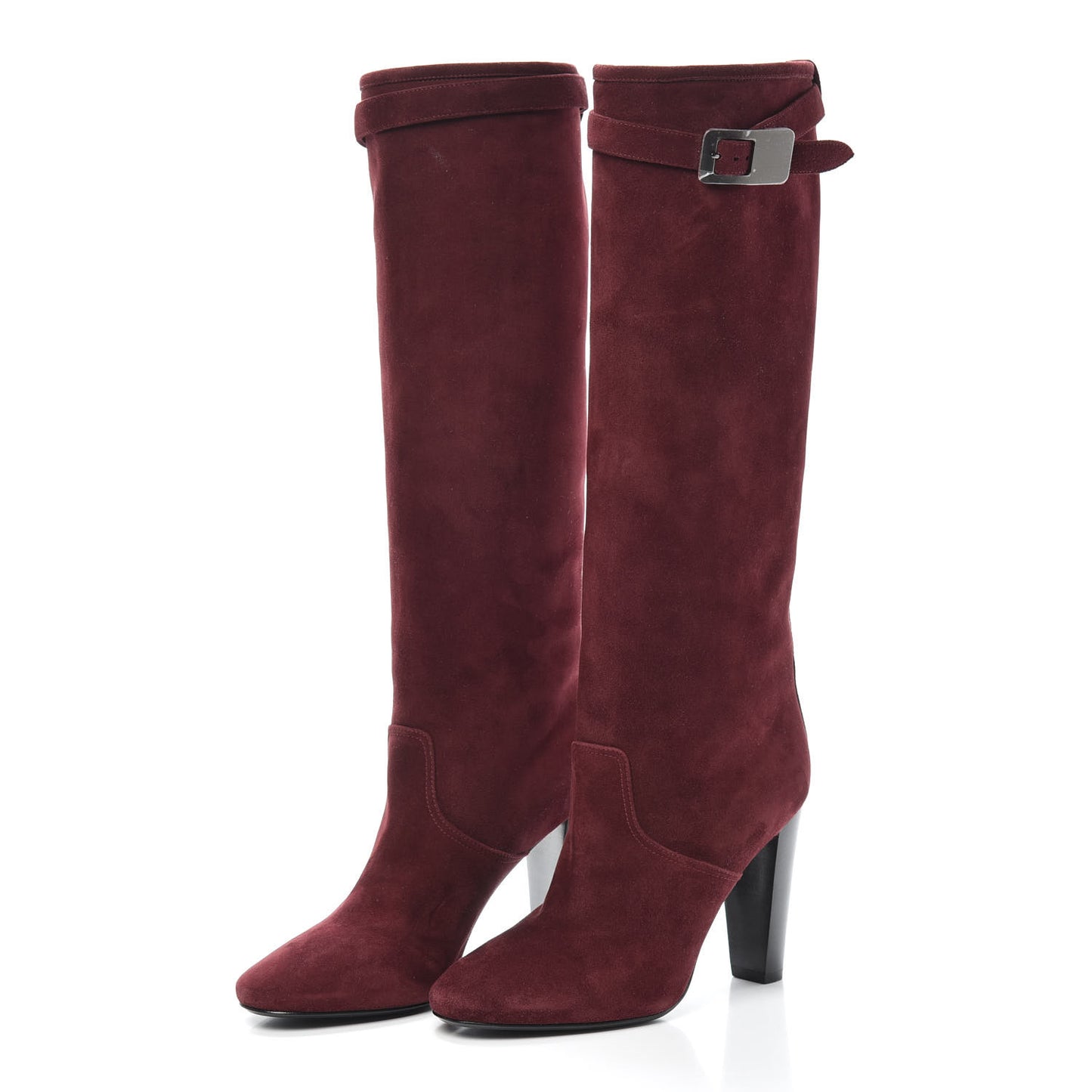 Chevre Velours Empire Boots 35.5 Bourgogne