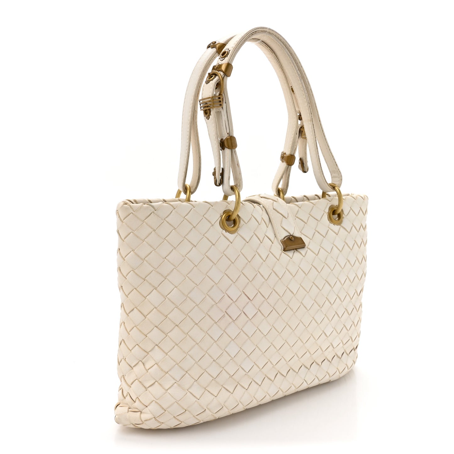 Nappa Intrecciato Small Capri Tote White