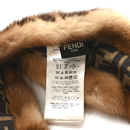 Fendi Mink Fur FF Logo Headband M Tobacco 5 of 6