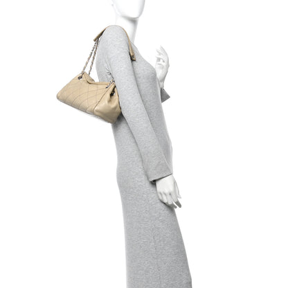 Chanel Lambskin Stitched Accordion Tote Beige 2 of 10