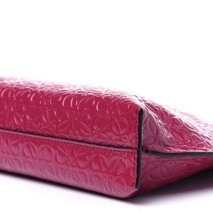 Loewe Calfskin Embossed Repeat T Pouch Raspberry 9 of 10