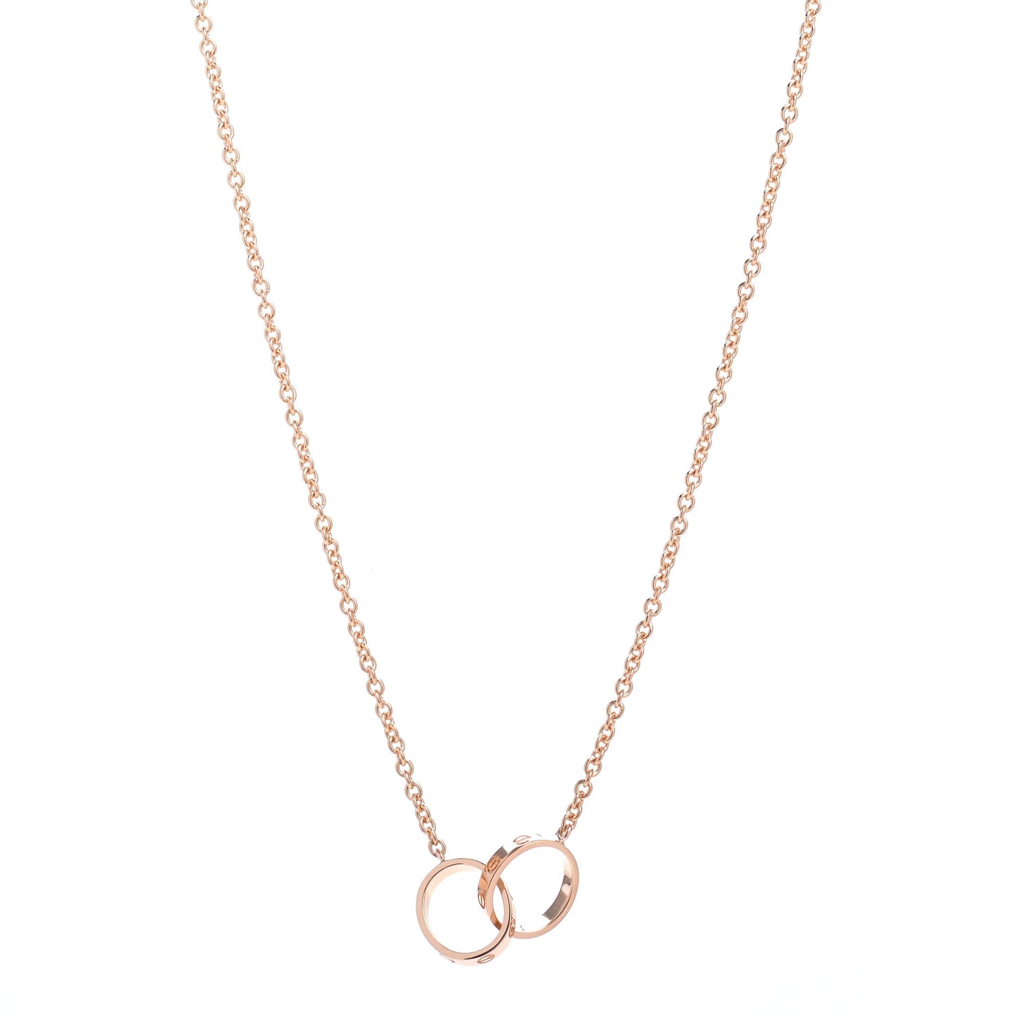 18K Pink Gold Interlocking LOVE Necklace