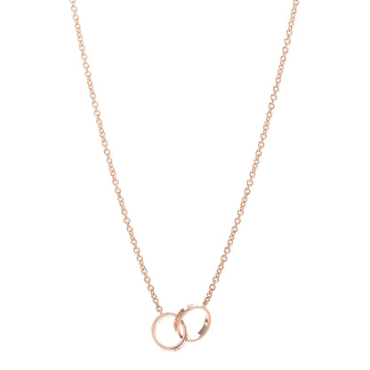 Cartier 18K Pink Gold Interlocking LOVE Necklace 1 of 7