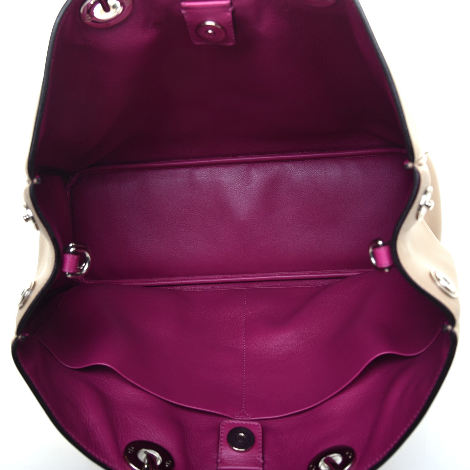 Christian Dior Smooth Calfskin Large Diorissimo Tote Beige Fuchsia 5 of 8