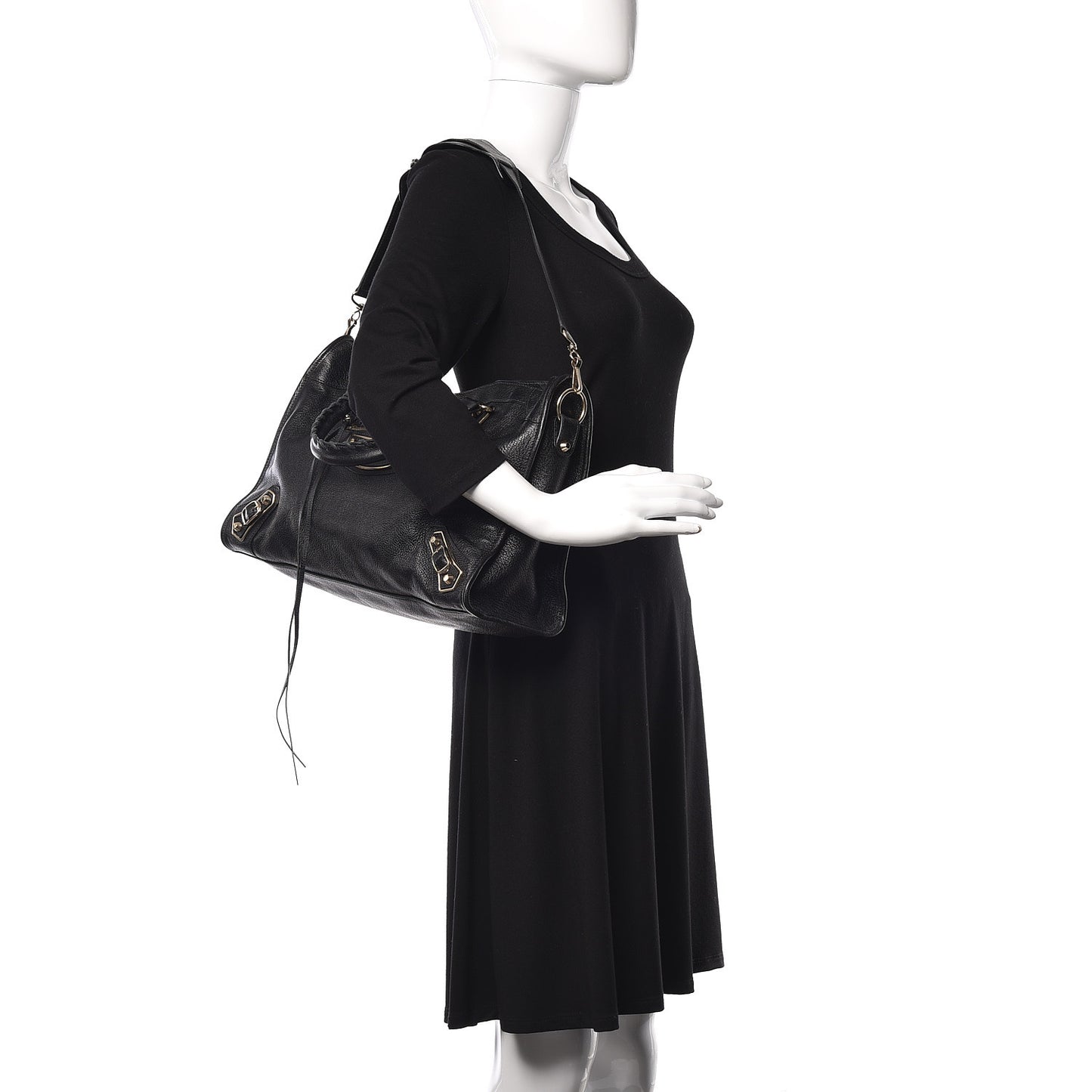 Chevre Gold Metallic Edge Hardware City Black