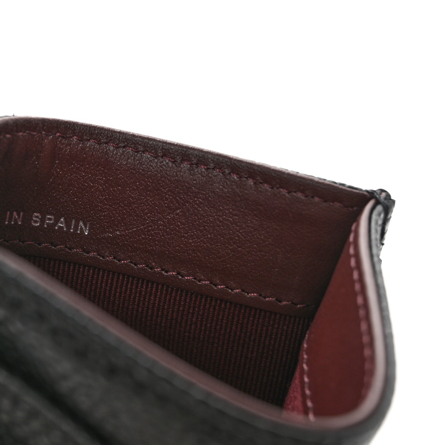 Caviar Quilted Card Holder Black