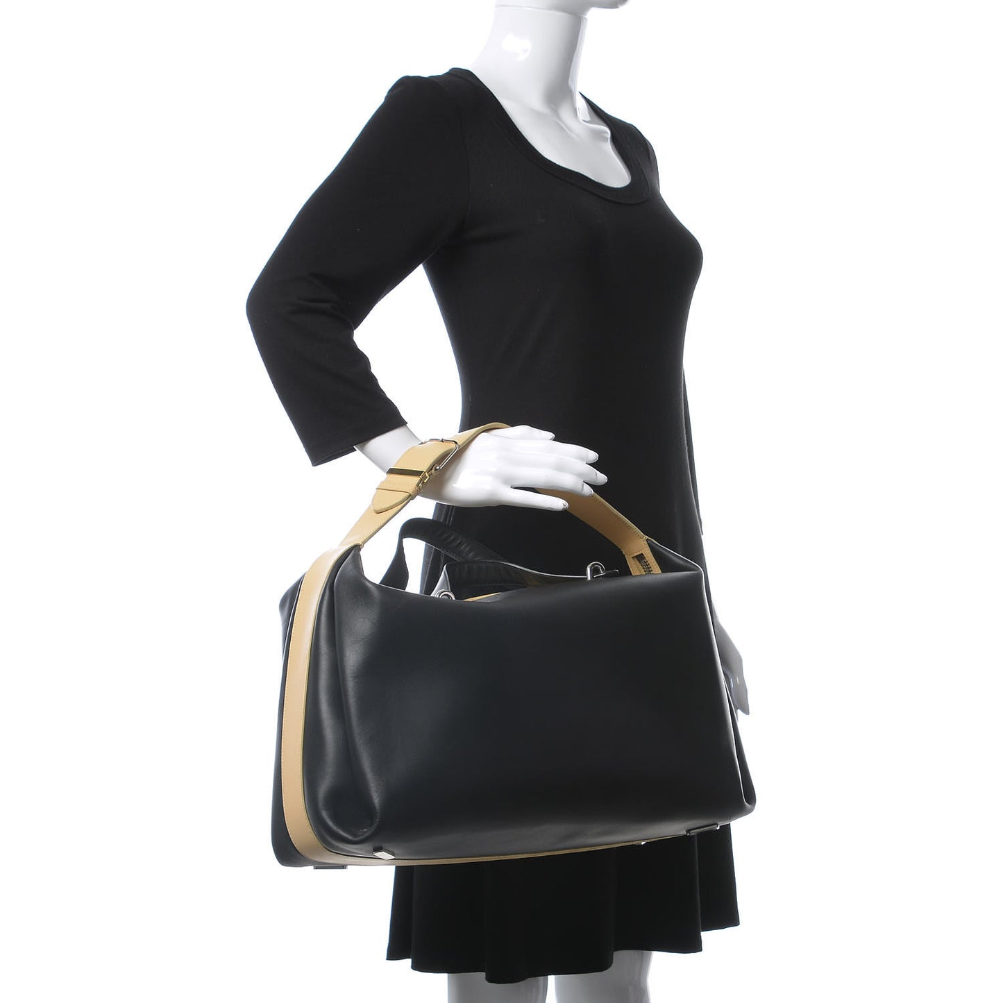 Calfskin Shoulder Bag Black