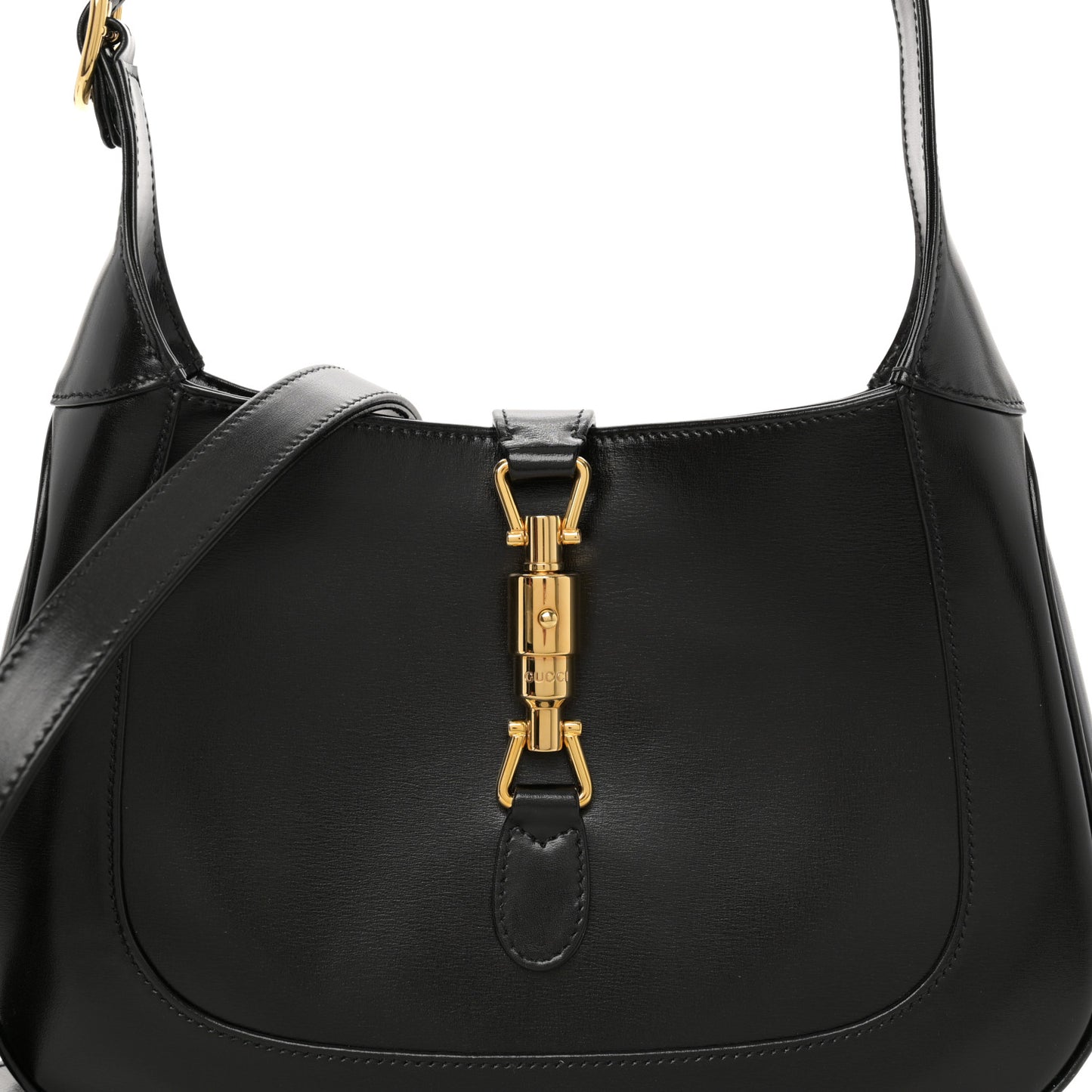 Boarded Dyana Lux Calfskin Small Jackie 1961 Hobo Black