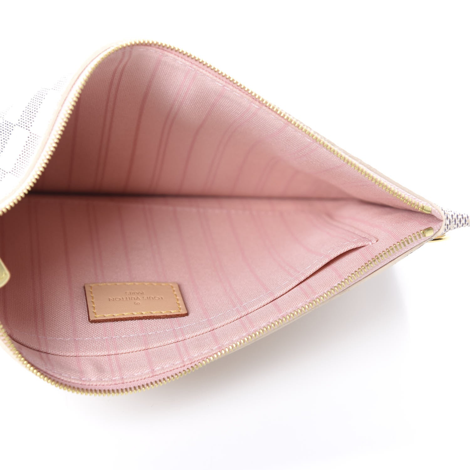 Louis Vuitton Damier Azur Neverfull MM GM Pochette Rose Ballerine 5 of 8