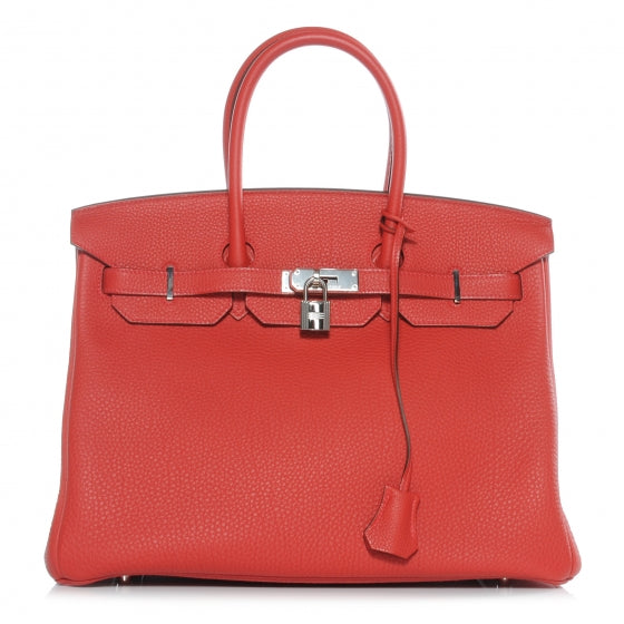 Hermes Togo Birkin 35 Rouge Casaque 1 of 10