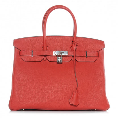 Hermes Togo Birkin 35 Rouge Casaque 1 of 10