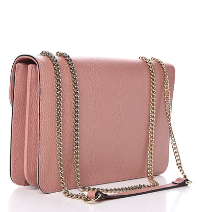 Gucci Dollar Calfskin Interlocking G Shoulder Bag Soft Pink 3 of 10