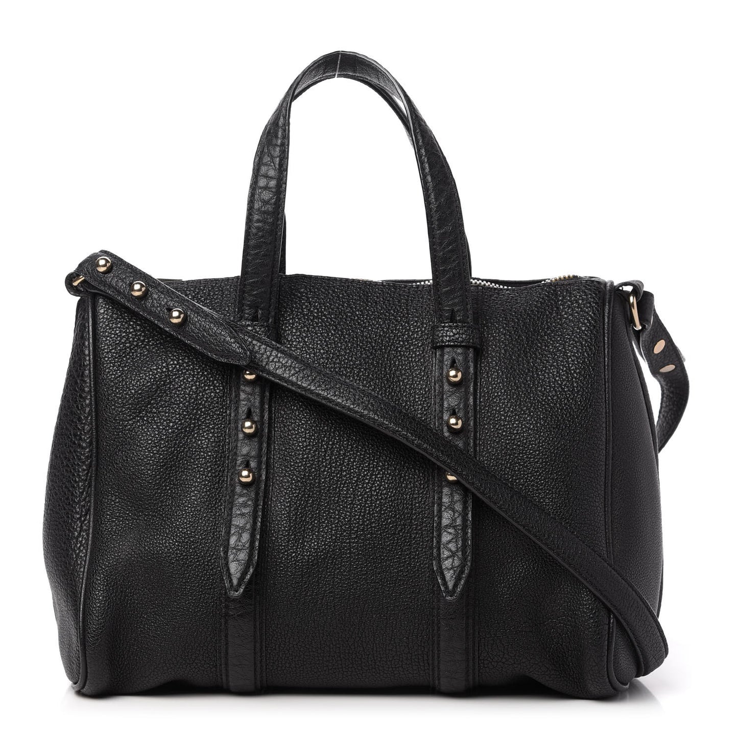 Pebbled Calfskin Daria Duffel Bag Black