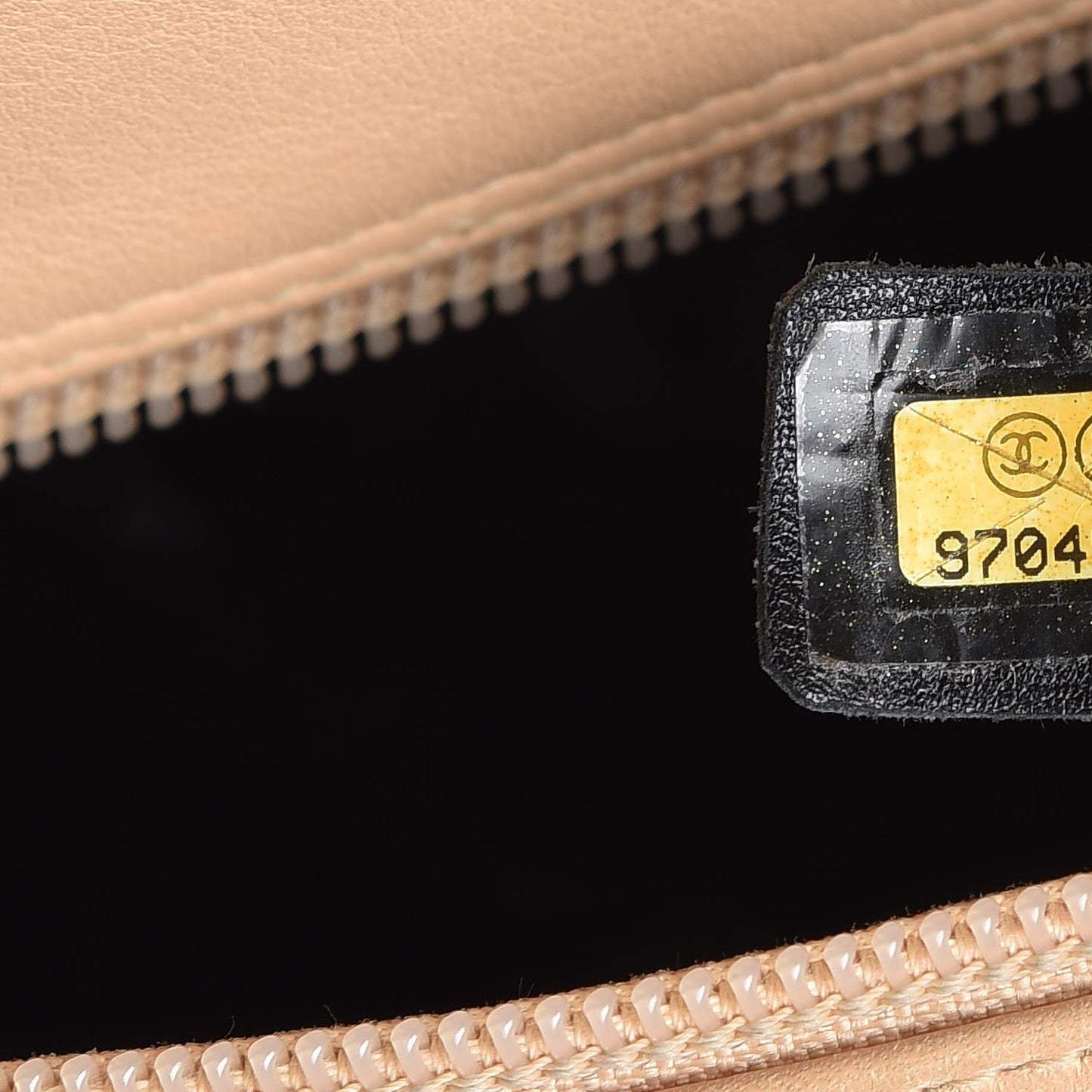 Calfskin Quilted Large Cambon Multipocket Reporter Beige Black