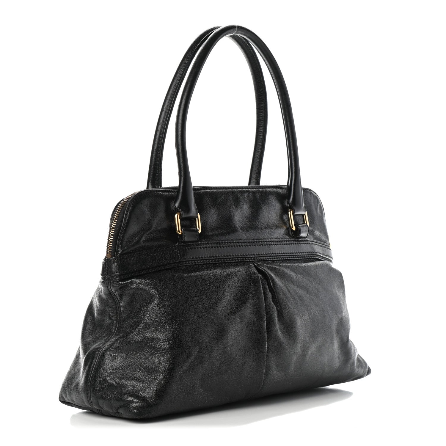 Marc Jacobs Calfskin Palais Royal Lorna Shoulder Bag Black 2 of 6