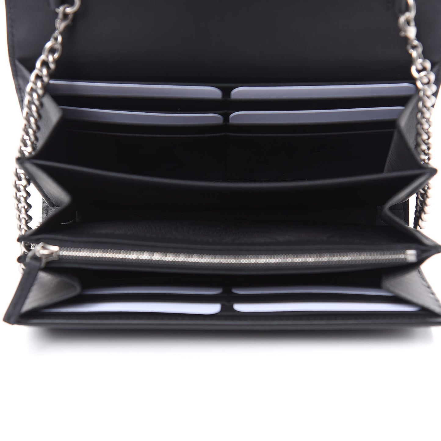 Suede Mini Dionysus Chain Wallet Black