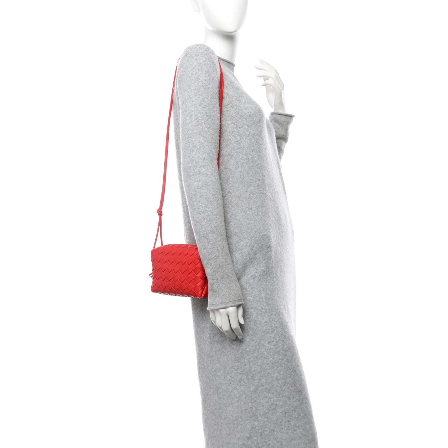 Nappa Intrecciato Mini Loop Camera Bag Apple Candy