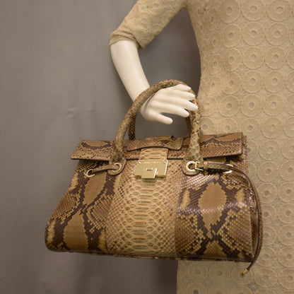 Jimmy Choo Python Large Rosalie Satchel 2 of 7