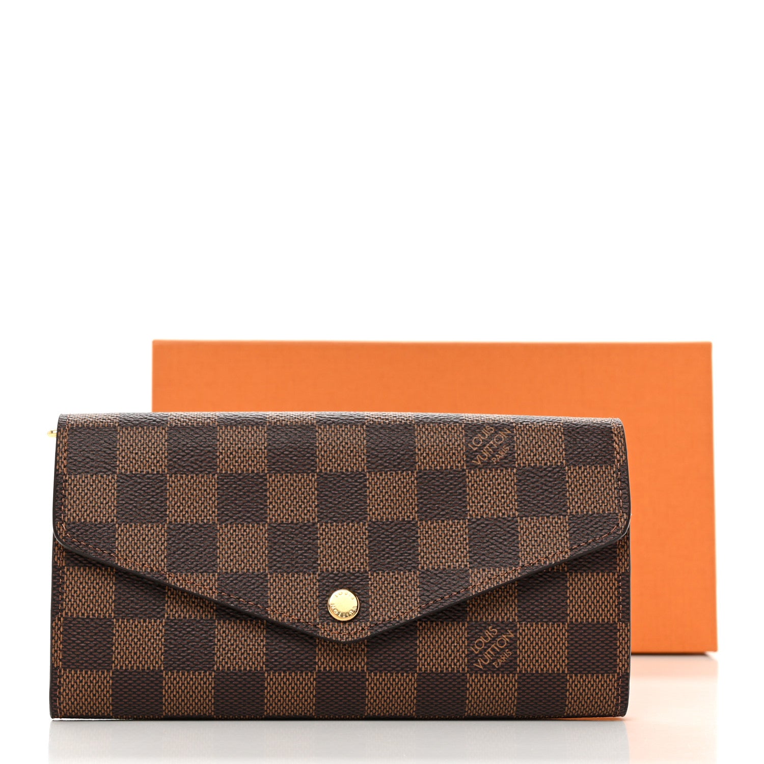Louis Vuitton Damier Ebene Sarah Wallet NM Rose Ballerine 7 of 7