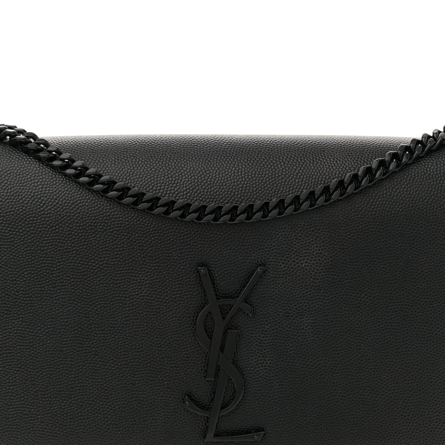 Saint Laurent Grain De Poudre Medium Classic Monogram Monochrome Kate Satchel Black 8 of 11
