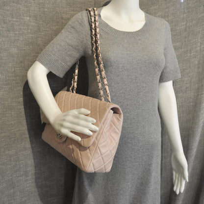 Chanel Lambskin Quilted Jumbo Flap Light Pink SHW 3 of 12