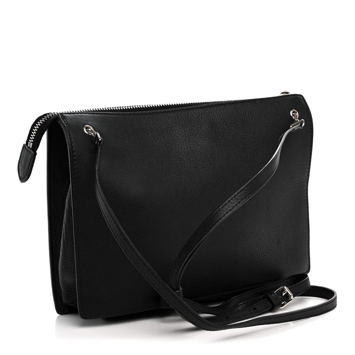 Fendi Vitello Dolce Studded Mini 2Jours Pouch Black Multicolor 3 of 11