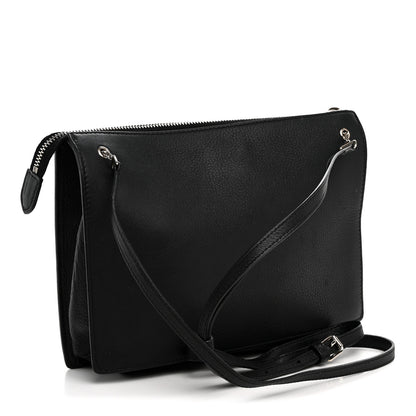 Fendi Vitello Dolce Studded Mini 2Jours Pouch Black Multicolor 3 of 11