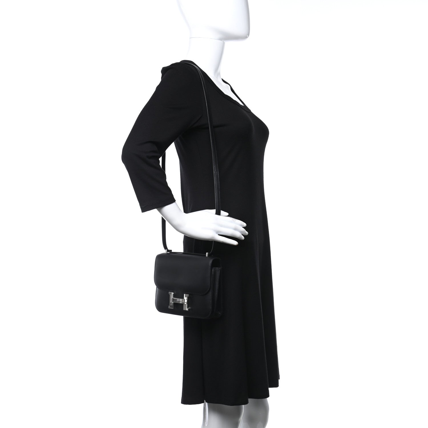 Hermes Veau Monsieur Mirror Constance 18 Black 2 of 9
