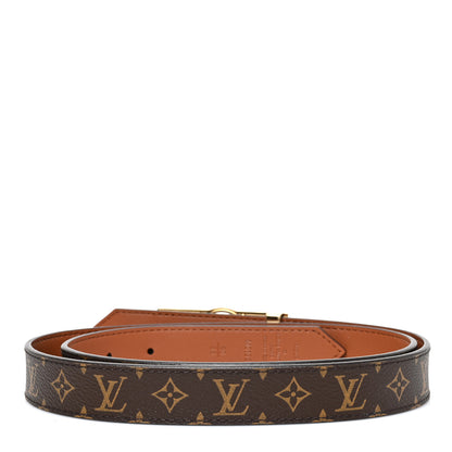 Louis Vuitton Monogram 25mm Dauphine Reversible Belt 90 36 Tan 2 of 4