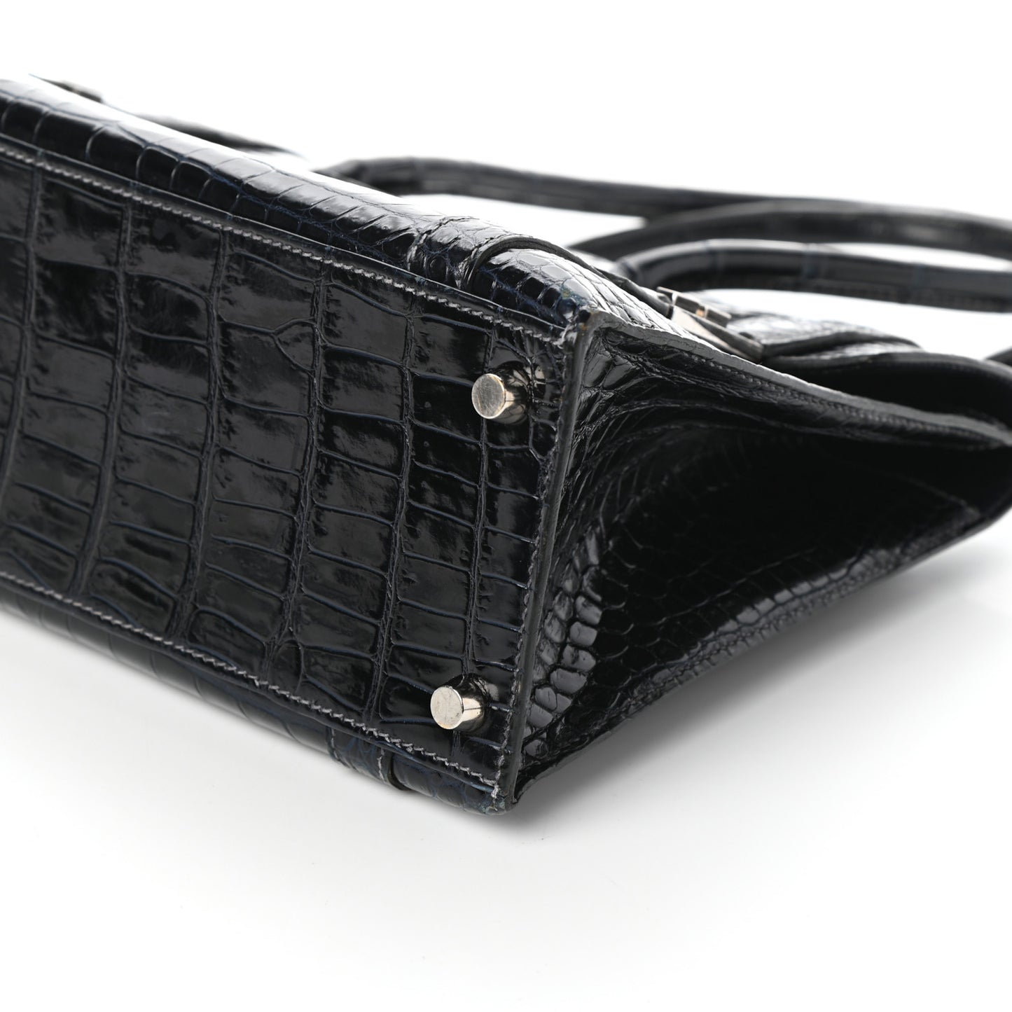 Shiny Porosus Crocodile Drag 26 Bleu Marine
